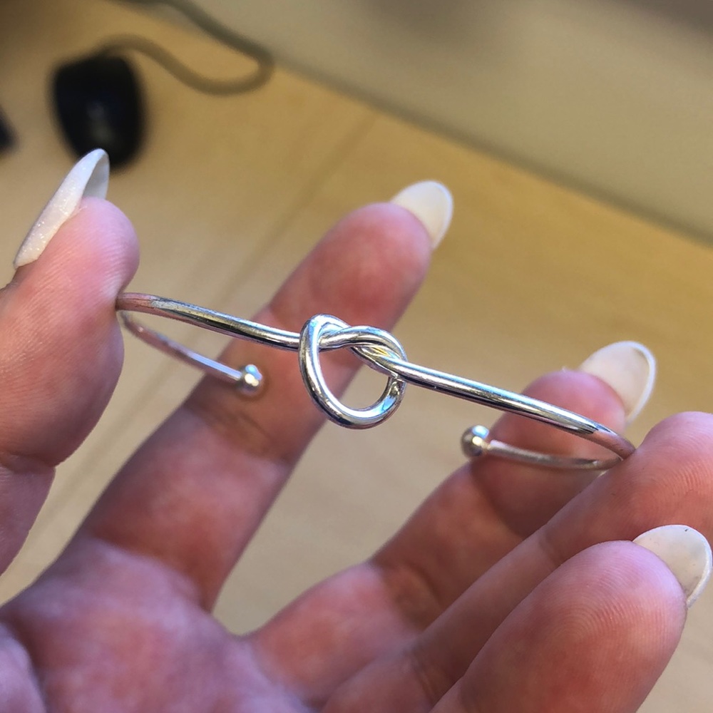 Silver knot bracelet